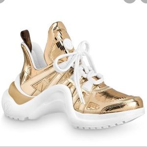 Louis Vuitton gold Archlight sneakers ( limited edition)